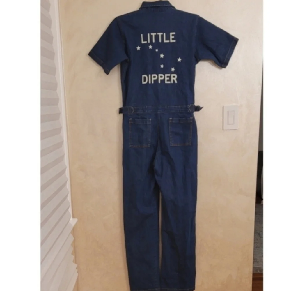 SUGARHIGH LOVESTONED LITTE DIPPER DENIM JUMPSUIT COVERALLS - Picture 6 of 9
